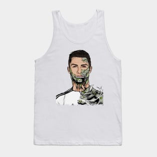 Football Legends Cristiano Ronaldo Real Madrid Robot Tank Top